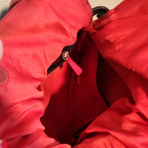 Black and Red Women's Leather Bag - Picture 6 of 10